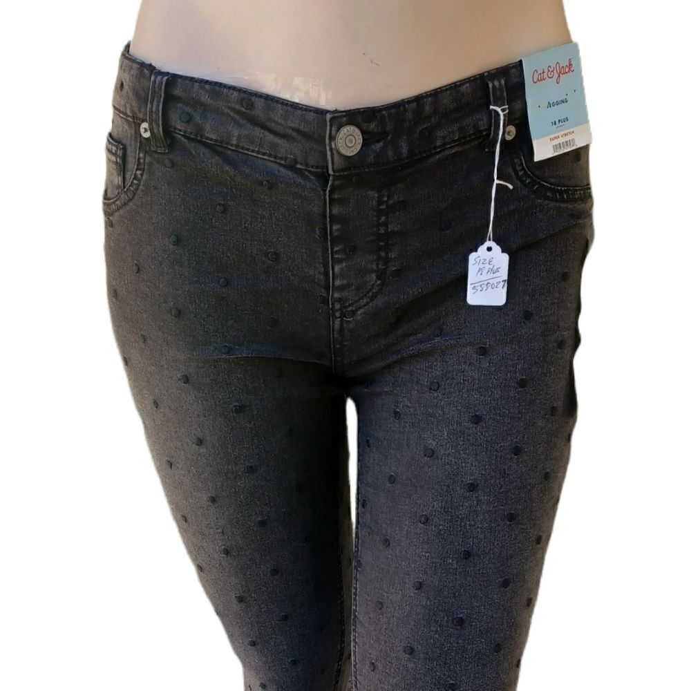 5880...Black Cat & Jack Polka Dot Jegging Size 18Plus, W32" 26"Inseam 8 1/2"Rise